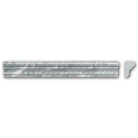 Bardiglio (Light) | Marble - 12 in. Chair Rail Moulding | Honed/Polished (1 3/4" x 1 1/16" Thick)