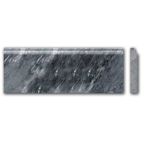 Bardiglio Dark | Marble - 5x12 in. Base Moulding | Honed/Polished (3/4" Thick)