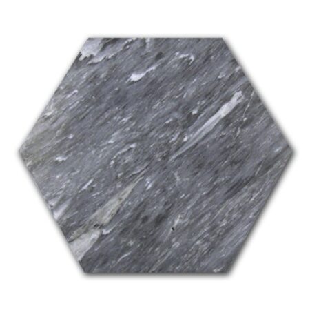 Bardiglio Dark | Marble - 12 in. Hexagon Field Tile | Honed (3/8" Thick)