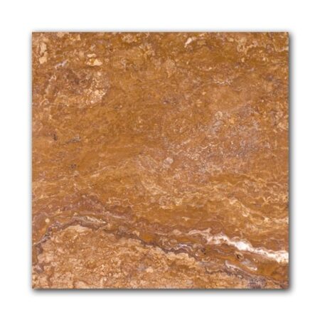 Apricot Gold | Travertine - 16x16 in. Field Tile | Unfilled & Honed (1/2" Thick)