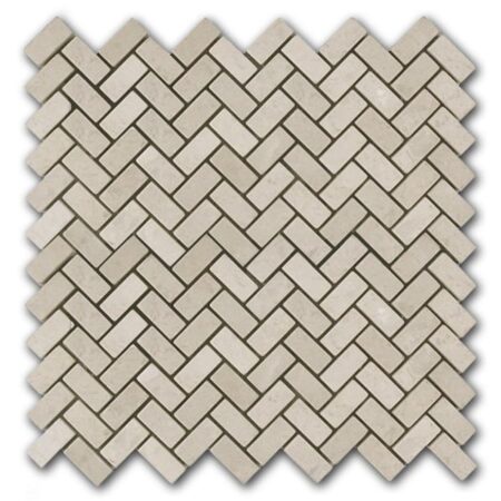 Bursa Beige | Marble - Two-Step Mosaic | Tumbled (3/8" Thick)