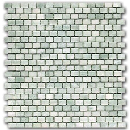 Ming Green | Marble - Miniature Brick Mosaic | Honed/Polished (3/8" Thick)
