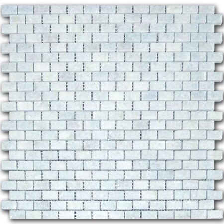 Blue Celeste | Marble - Miniature Brick Mosaic | Polished (3/8" Thick)