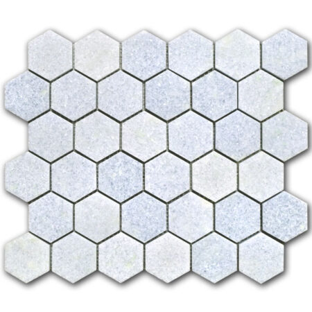 Blue Celeste | Marble - 2 in. Hexagon Mosaic | Polished (3/8" Thick)