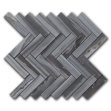 Mohala Blue | Limestone - 1x4 in. Herringbone Mosaic | Honed (3/8" Thick)