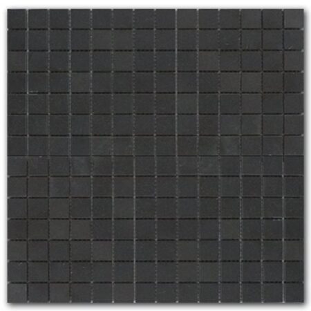 Himalayan Black | Basalt - 3/4x3/4 in. Straight Joint Mosaic | Honed (3/8" Thick)