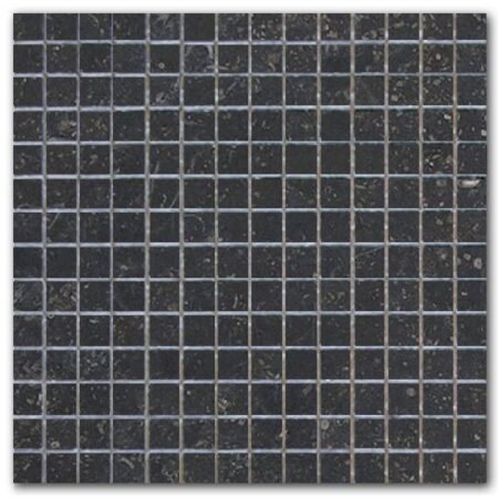 Belgian (Midnight) Bluestone | Limestone - 3/4x3/4 in. Straight Joint Mosaic | Honed (3/8" Thick)