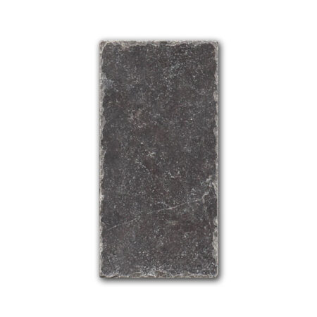 Avignon Black | Belgian Bluestone Limestone - 5x10 in. Field Tile | Tumbled (1/2" Thick)