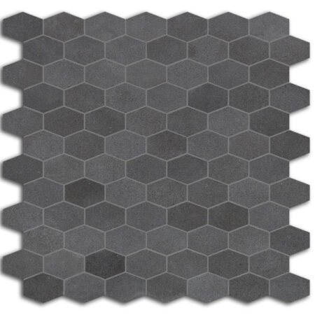 Basalt | Elongated Hexagon Mosaic | Honed (3/8" Thick)