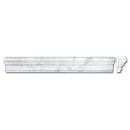 Bianco Carrara | Marble - 12 in. Chair Rail Moulding Tile | Honed/Polished