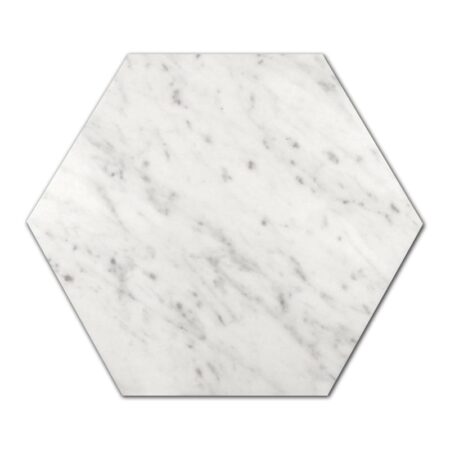 Bianco Carrara | Marble - 12 in. Hexagon Mosaic | Honed