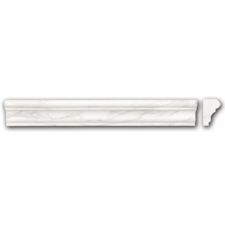 Bianco Angelica | Marble - 12 in. Chair Rail Moulding | Honed/Polished