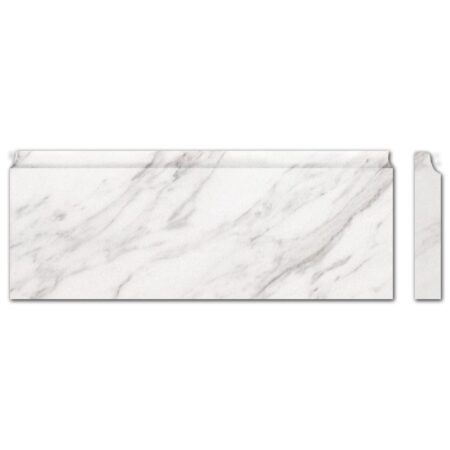 Bianco Angelica | Marble - 5x12 in. Base Moulding | Honed/Polished
