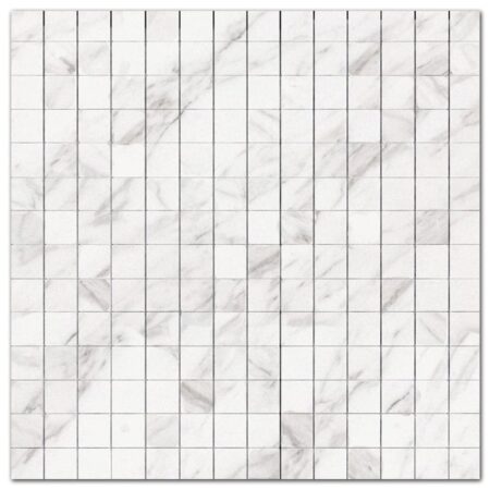 Bianco Angelica | Marble - 3/4x3/4 in. Straight Joint Mosaic | Honed/Polished