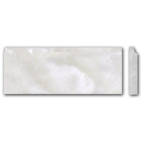 White Onyx | 5x12 in. Base Moulding | Honed/Polished