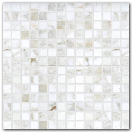 Vagli Calacatta | Marble - 3/4x3/4 in. Straight Joint Mosaic | Honed/Polished
