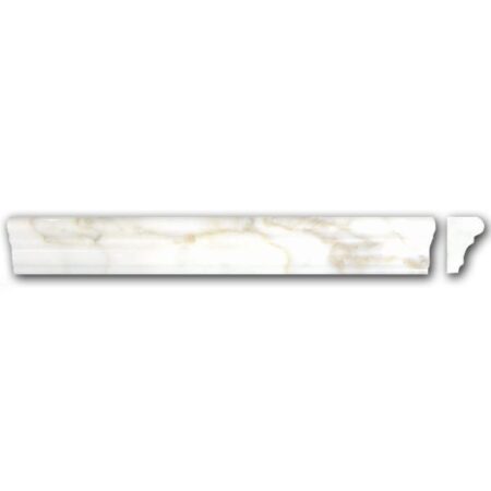 Vagli Calacatta | Marble - 12 in. Chair Rail Moulding | Honed/Polished