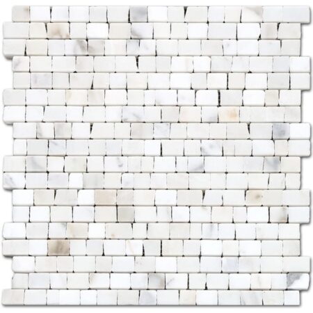 Calacatta | Marble - 5/8 in. Handclipped Mosaic | Honed
