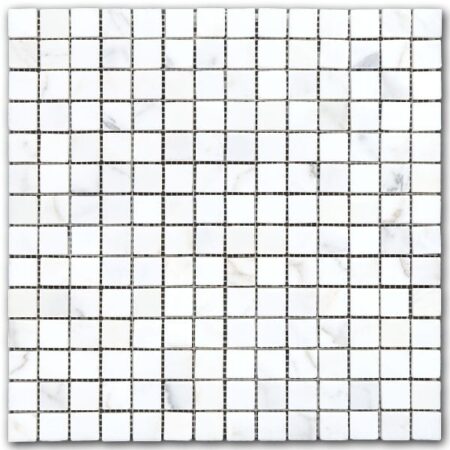 Calacatta | Marble - 3/4x3/4 in. Straight Joint Mosaic | Honed/Polished