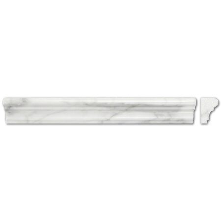 Arabescato Altissimo | Marble - 12 in. Chair Rail Moulding | Honed/Polished