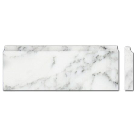 Arabescato Altissimo | Marble - 5x12 in. Base Moulding | Honed/Polished