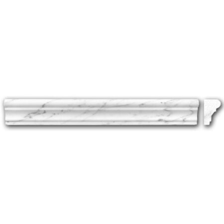 White Statuary | Marble - 12 in. Chair Rail Moulding | Honed/Polished