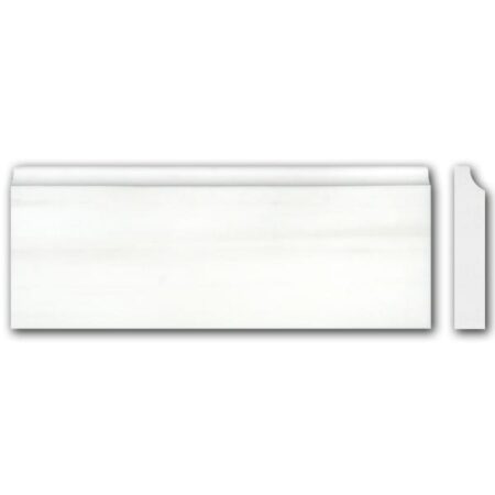 Bianco Dolomite Extra | Marble - 5x12 in. Base Moulding | Honed/Polished