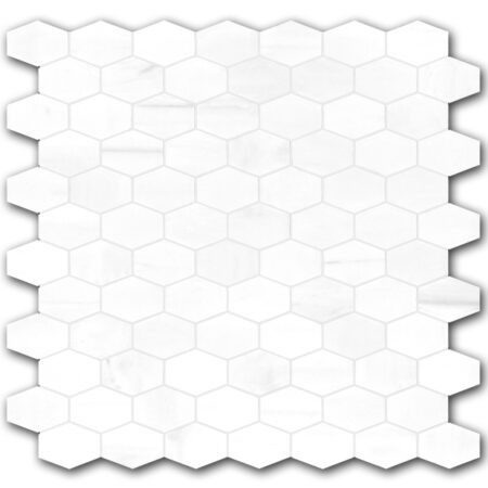 Bianco Dolomite Extra | Marble - Elongated Hexagon Mosaic | Honed