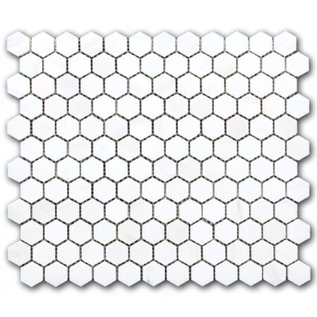 Bianco Dolomite Extra | Marble - 1 in. Hexagon Mosaic | Polished/Honed