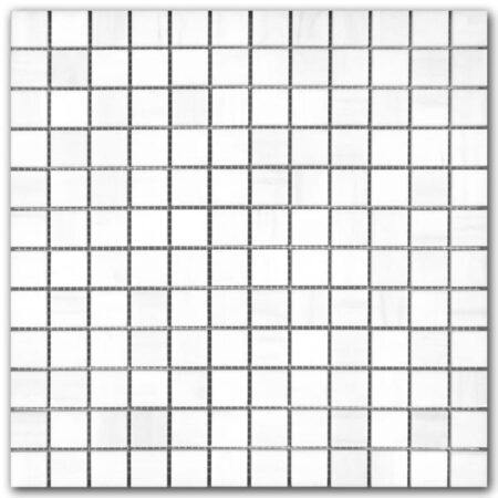 Bianco Dolomite Extra | Marble - 3/4x3/4 in. Straight Joint Mosaic | Polished/Honed