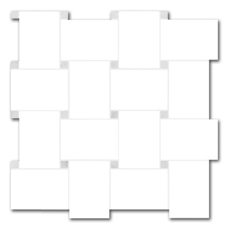 Thassos Select | Marble - Grand Basketweave Mosaic - w/ Bianco Carrara Dot | Polished