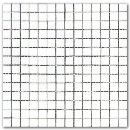Thassos Select | Marble - 3/4x3/4 in. Straight Joint Mosaic | Polished/Tumbled