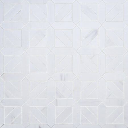 Grandview - Carlyle White | Marble - Petite Parquet Mosaic | Honed