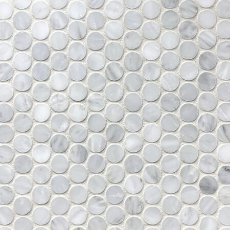 Grandview - St. Regis Grey | Marble - 3/4 in. Penny Round Mosaic | Honed