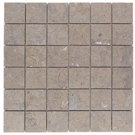 Cote D’ Azur | Limestone - 2x2 in. Straight Joint Mosaic | Honed (3/8" Thick)