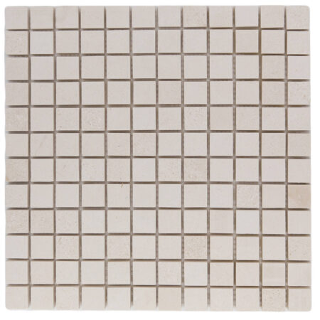 Champagne | Limestone - 7/8x7/8 in. Straight Joint Mosaic | Honed (3/8" Thick)