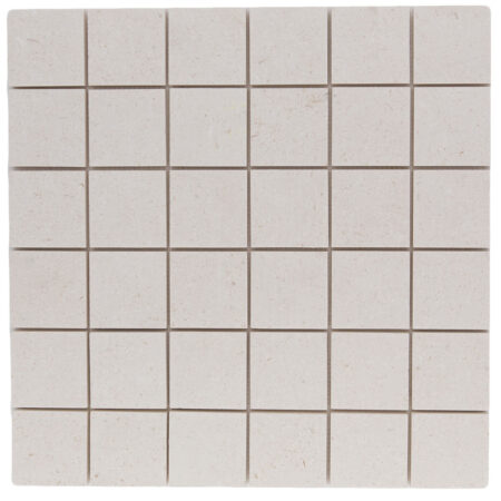 Champagne | Limestone - 2x2 in. Straight Joint Mosaic | Honed (3/8" Thick)