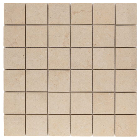 Antique Dore (Halila) | Limestone - 2x2 in. Straight Joint Mosaic | Honed