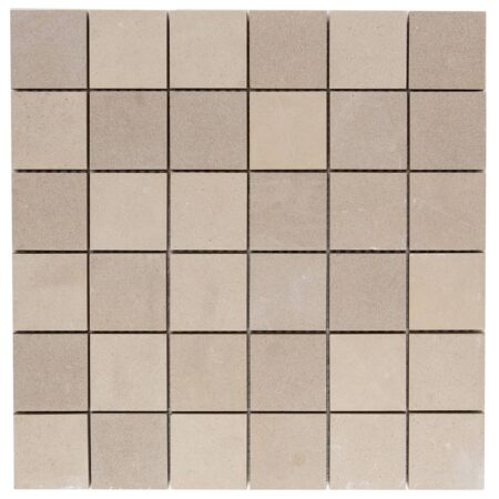 Albi | Limestone - 2x2 in. Straight Joint Mosaic | Honed (3/8" Thick)