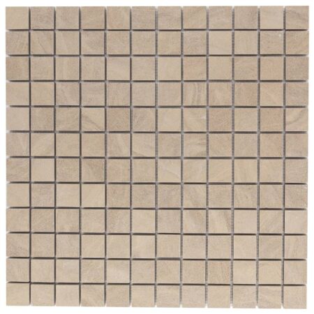 Albi | Limestone - 7/8x7/8 in. Straight Joint Mosaic | Honed (3/8" Thick)