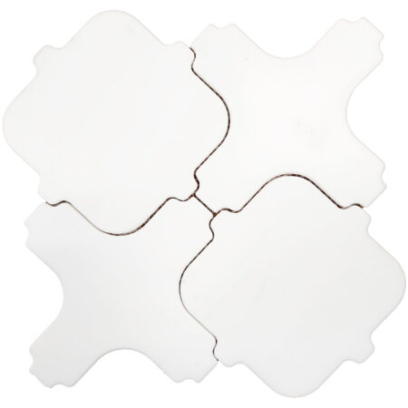 White Elegant Select (Dolomite) | Marble - Hasna 1 Waterjet Mosaic (WJ8) | Soft Pillowed