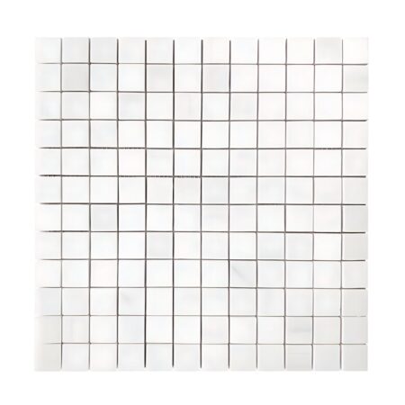 White Elegant Select (Dolomite) | Marble - 1x1 in. Straight Joint Mosaic | Polished