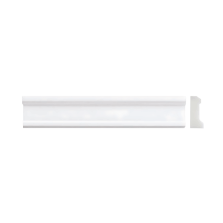 White Elegant Select (Dolomite) | Marble - 2x12 in. Plaza Chair Rail Moulding | Honed/Polished