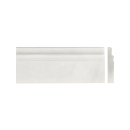 White Silk | Marble - 5x12 in. Base Moulding | Polished