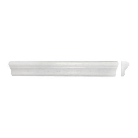 White Crystaline | Marble - 1.75x12 in. Chair Rail Moulding | Polished