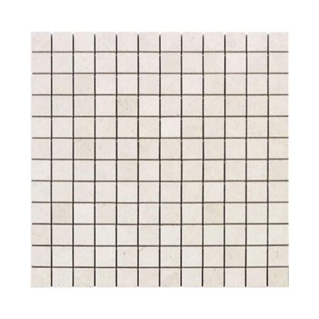 Crema Lyon | Limestone - 1x1 in. Straight Joint Mosaic | Honed