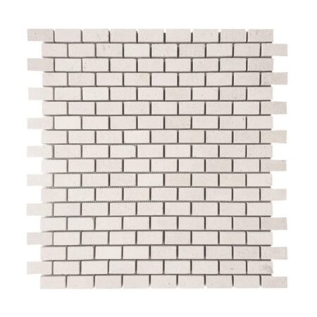 Crema Lyon | Limestone - 5/8x1 in. Mini Brick Mosaic | Honed
