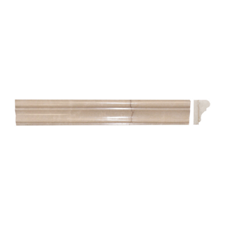 Cream Elegant | Marble - 1.75x12 in. Chair Rail Moulding | Polished/Honed