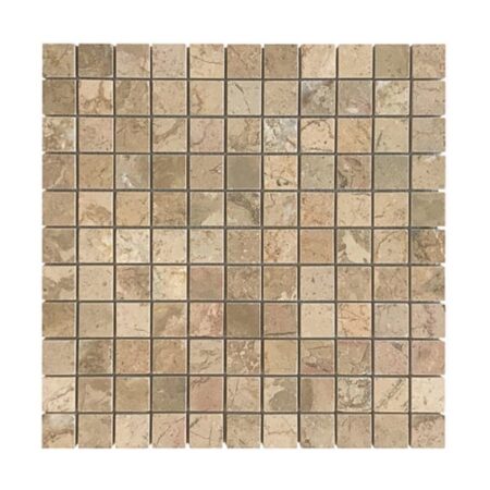 Sahara Gold | Marble - 1x1 in. Straight Joint Mosaic | Polished (3/8" Thick)