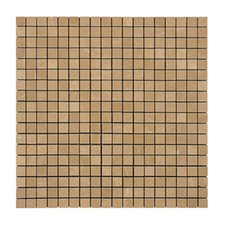 Golden Beige | Marble - 5/8x5/8 in. Straight Joint Mosaic | Polished